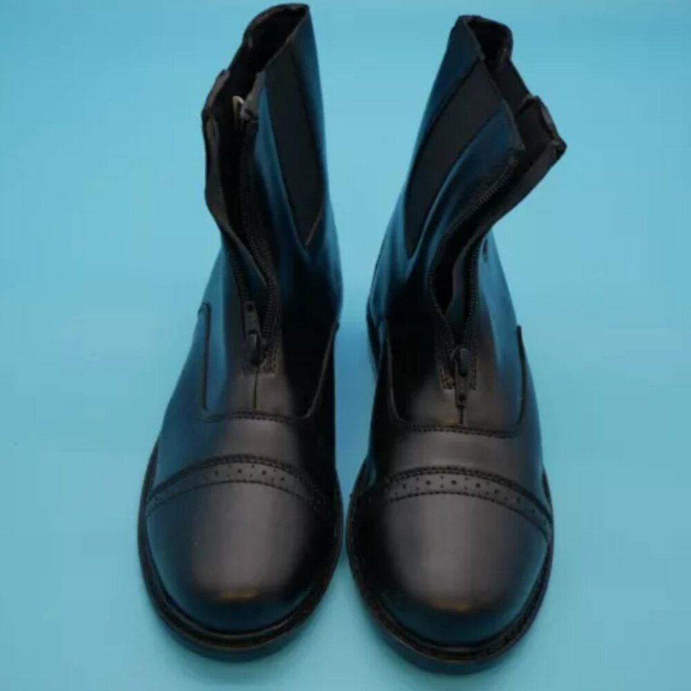 Tuffrider Black Womens Ankle Zip Horse Riding Paddock Boots 9.5